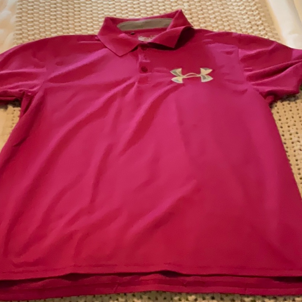Under Armour Kids Pink Polo Shirt